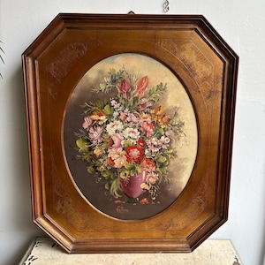 Flower Painting on Canvas, Original Painting, Home Decor, Oil Painting, Flower Wall Art, Wall Decor, Floral Painting