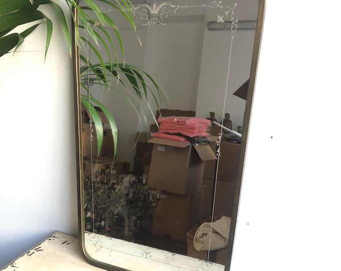 Vintage Mirror with Wood Frame
