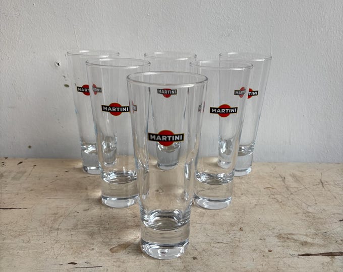 Vintage Martini Long Glasses Set