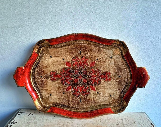 Vintage Wood Florentine Tray
