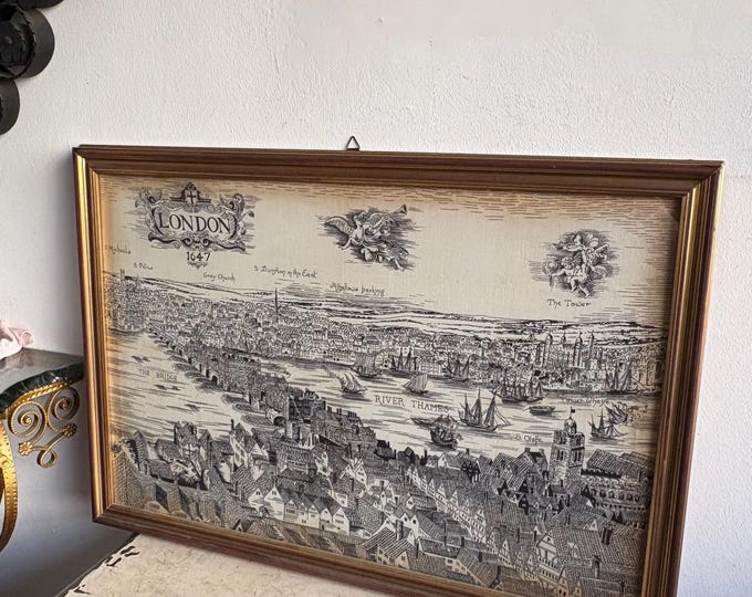 Vintage Silkscreen, London Map
