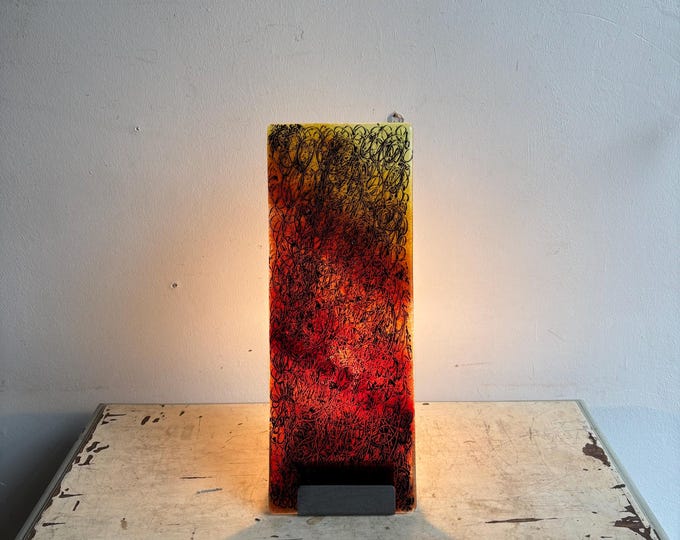 Vintage Glass Table Lamp