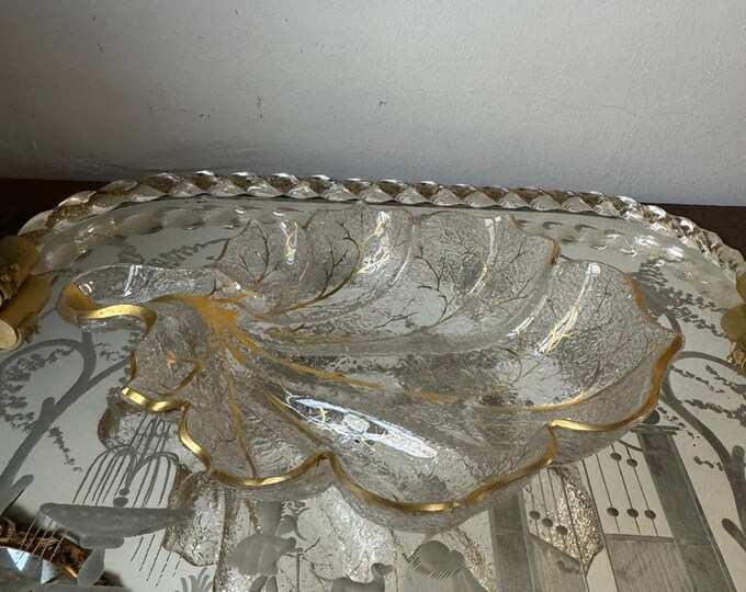 Vintage Murano Glass Centerpiece, Retro Glass Decor, Table Centerpiece, Vintage Home Decor, Glass Art