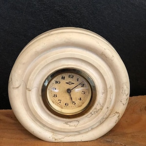 Vintage Marble Clock Table Decor, Kienzle Table Clock, Classic Home Decor, Elegant Mantel Clock