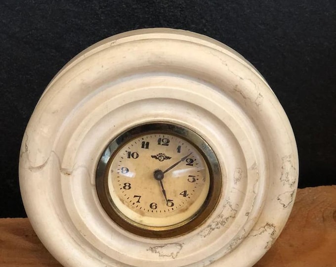 Vintage Marble Clock Table Decor, Kienzle Table Clock, Classic Home Decor, Elegant Mantel Clock