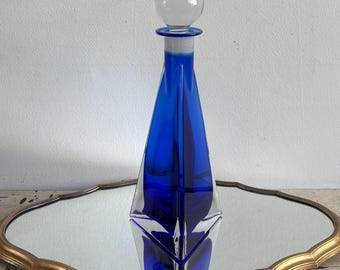 Colorful Vintage Murano Glass Bottle, Hand Blown Decor, Retro Home Accent, Unique Glass Collectible