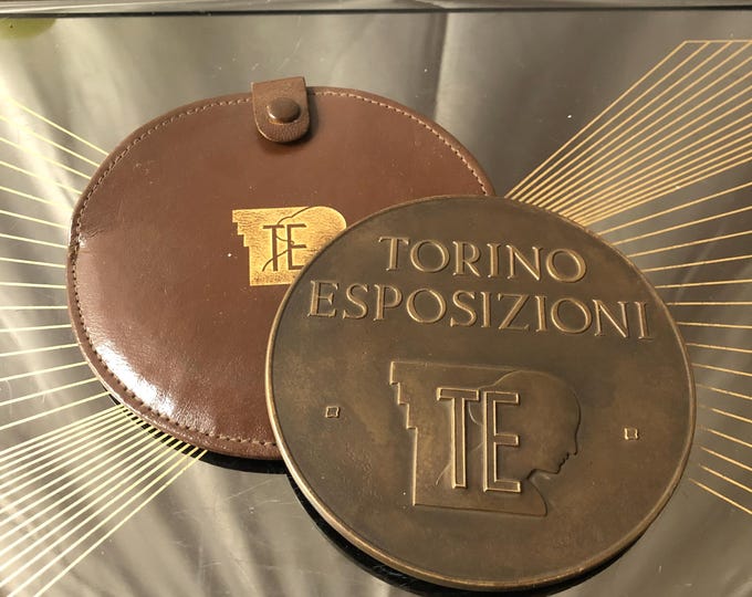 Vintage Bronze Medal Collectible, Antique Finish, Historical Commemorative Coin