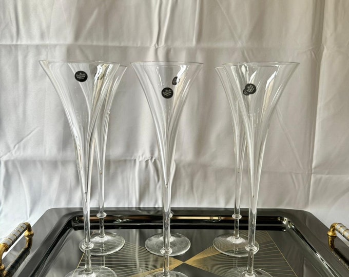 Vintage Rosenthal Crystal Champagne Goblets, Set of 6