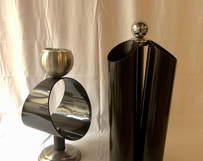 Vintage Space Age Furniture Ashtray, Umbrella Rack Stand, Retro Home Decor, Mid Century Modern