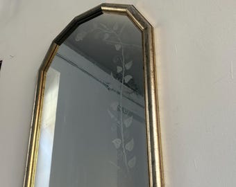 Vintage Wooden Mirror, Art Deco Mirror