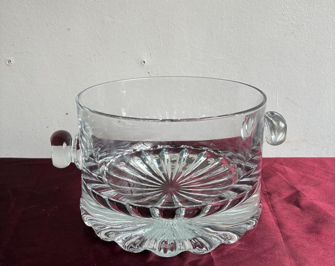 Vintage Wine Cooler, Crystal Ice Bucket, Wine Chiller, Bar Accessory, Entertaining, Beverage Holder, Classic Home Decor