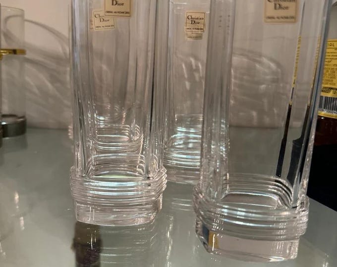 Christian Dior Glasses, Set of six, Vintage Glasses, Home Decor, Gift for Him