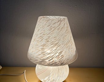 Murano Glass Table Lamp, Mushroom Lamp, Vintage Lamp, Murano Lamp, Home Decor, Unique Lighting, Gift for Him