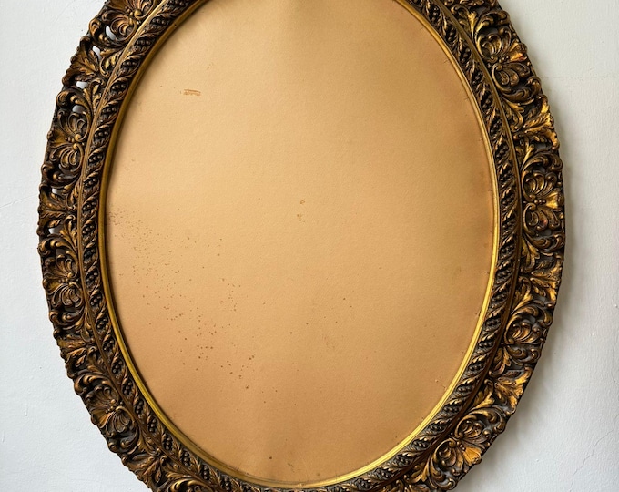 Vintage Wood Frame with Gold Finish
