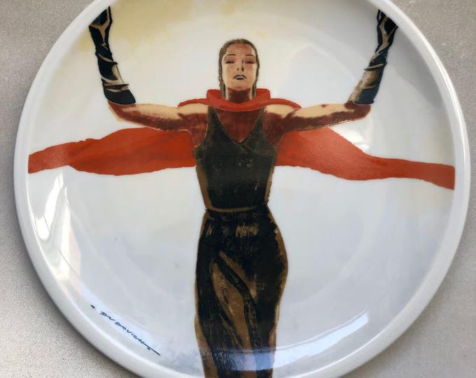 Limited Edition Vintage Ceramic Plate, Artistic Decor Plate, Handcrafted Dish