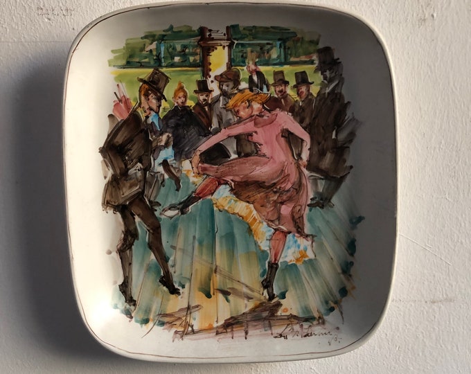 Vintage Decorative Plate Featuring Toulouse-Lautrec, French Artist Collector Plate, Wall Art Decor
