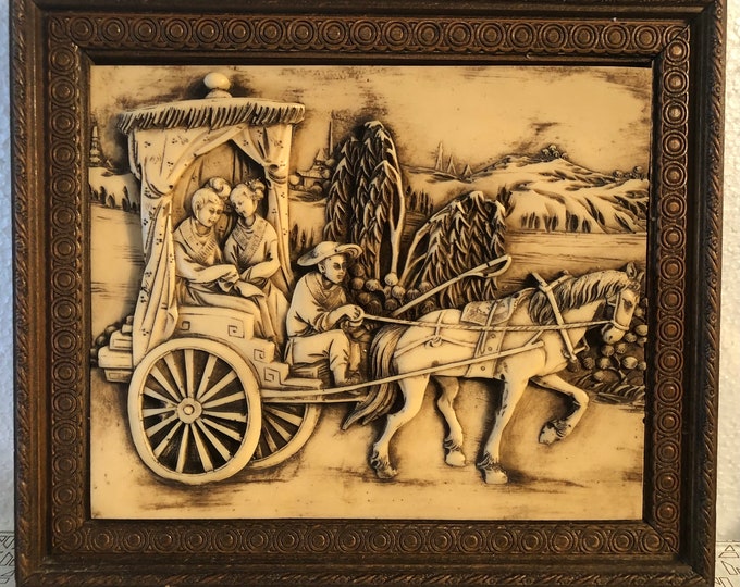 Antique Chinese Art, Vintage Wall Hanging, Oriental Decor, Collectible Painting Qing Dynasty