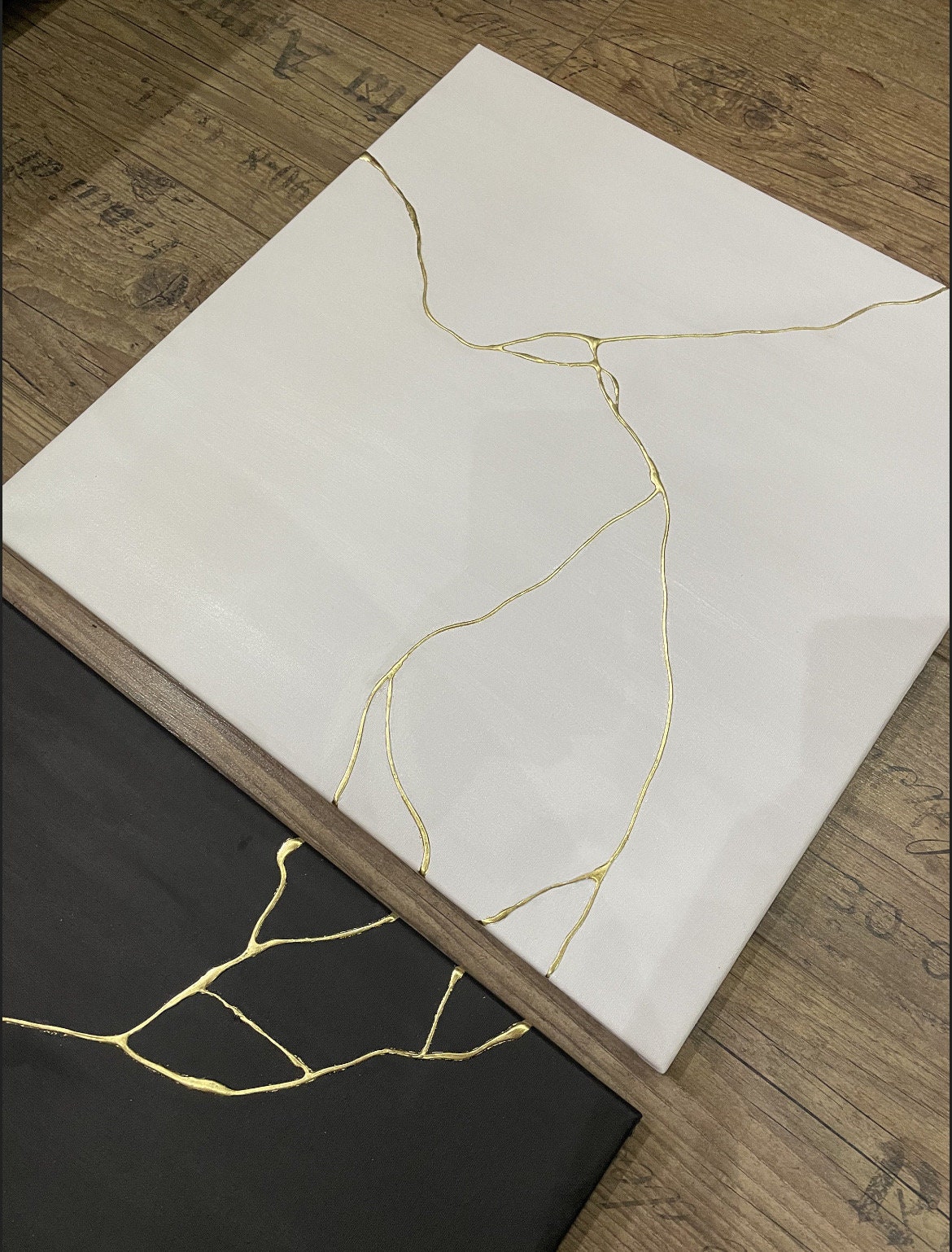 Kintsugi Wall Art, Two Piece Wall Art, Set of Two Wall Art, Minimal