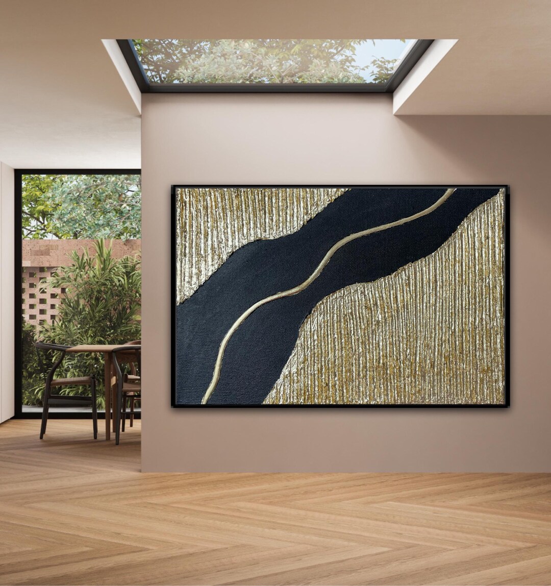 3D Metal Wall Art, Brass Painting, Kintsugi Wall Art, Gold Metal Wall ...
