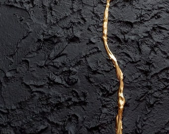 Peinture japonaise, Kintsugi, Peinture doree, Tableau noir, Japonais, Art japonais,Deco cuivre