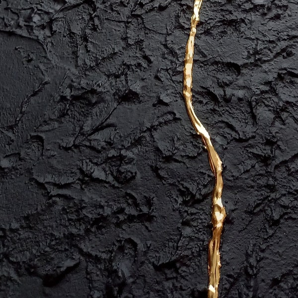 Peinture japonaise, Kintsugi, Peinture doree, Tableau noir, Japonais, Art japonais,Deco cuivre