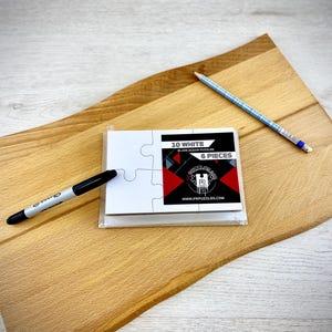 Paquete de 10 rompecabezas de tarjetas blancas en blanco, 6 piezas para dibujar, pintar o escribir. Herramienta terapeuta para la educación infantil.