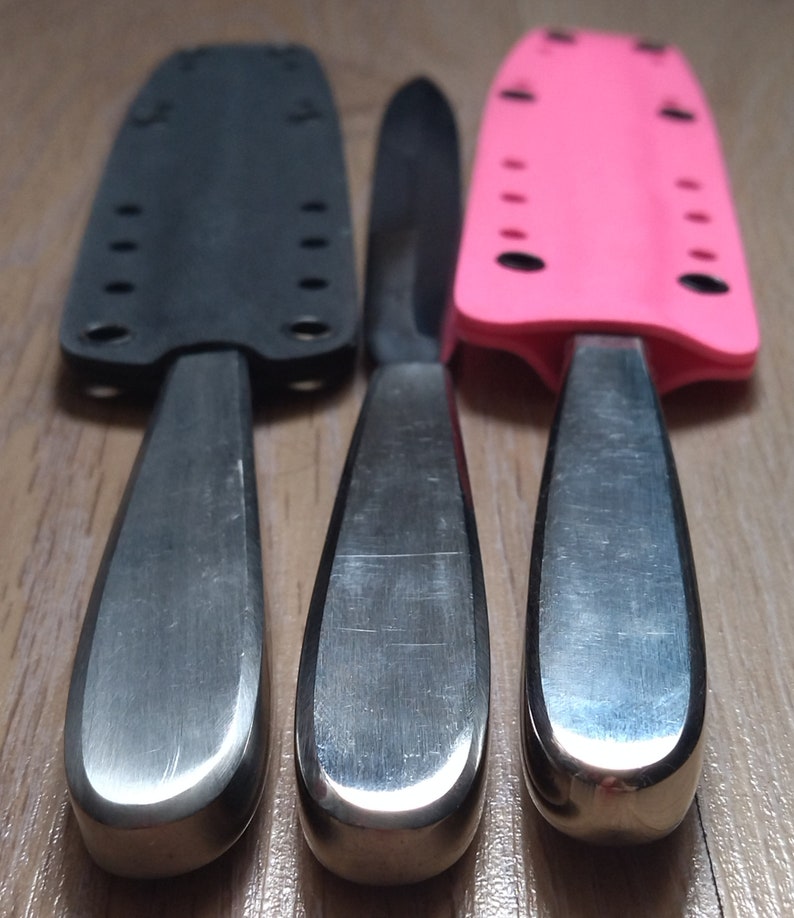 Kydex Sheath for a Polish Army Amputation Knife, With a Knife. Black