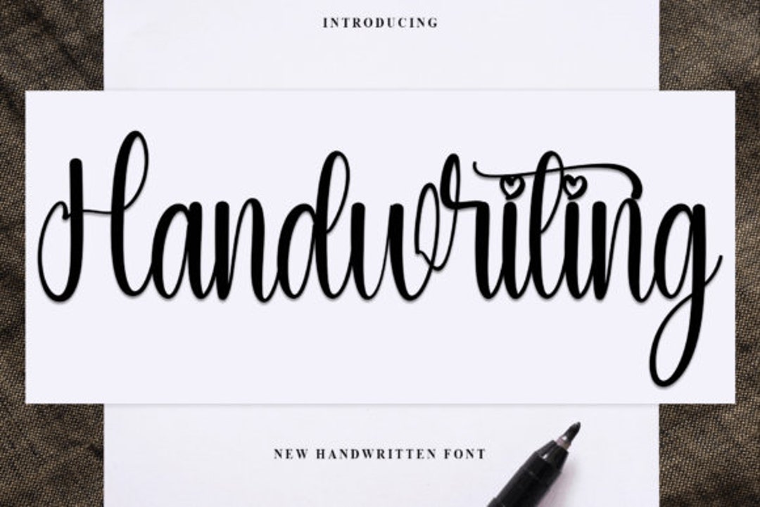 Handwriting Font, Unique Handwritten Font, Classic Serif Font, Retro