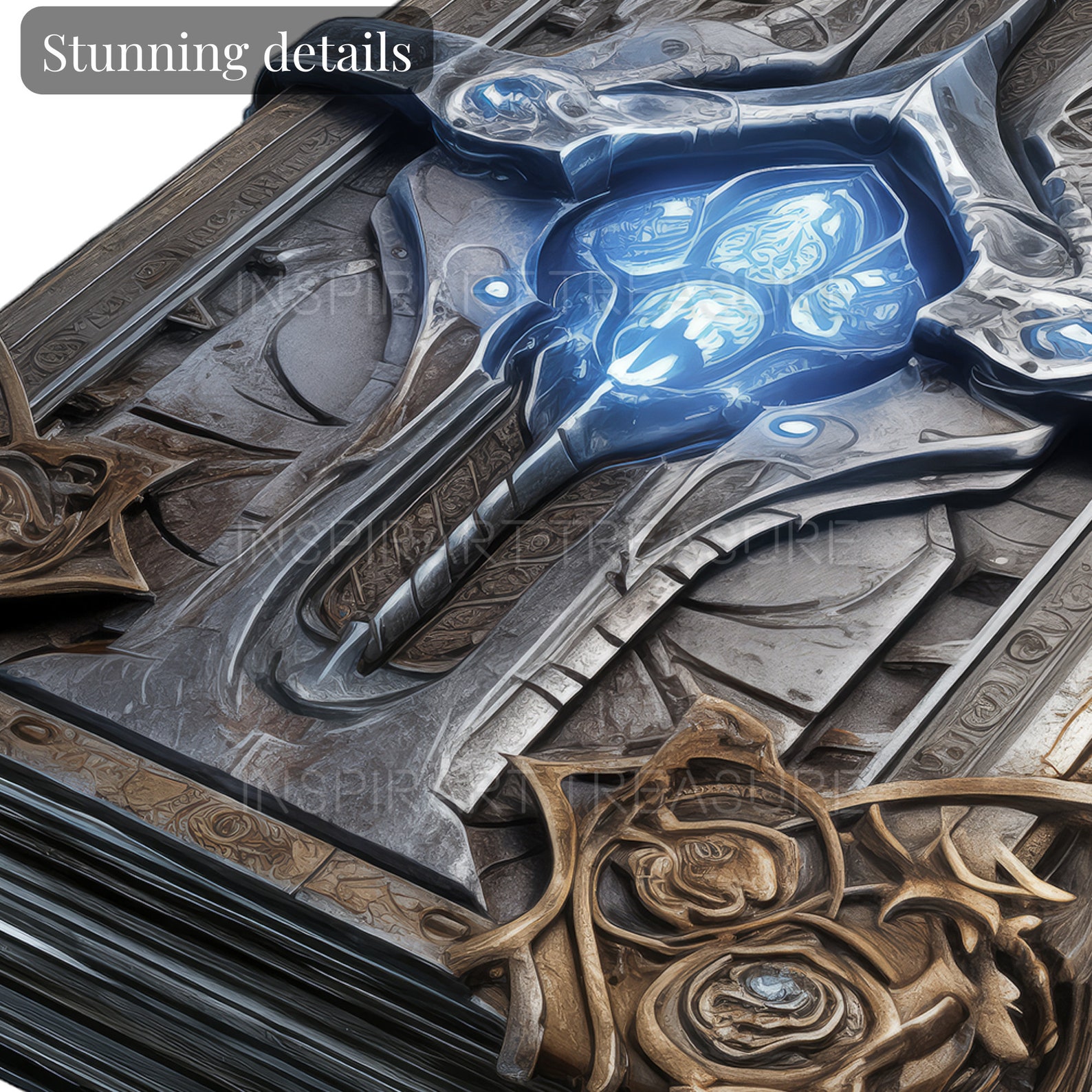 Printable Magic Spellbook 04, Fantasy Witchcraft Clipart, Digital ...