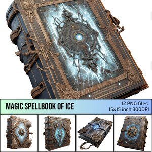Druckbares Zauberbuch 04, Fantasy Hexerei Clipart, digitales Scrapbook, Mystic Paper Kit, Magic Junk Journal Seite