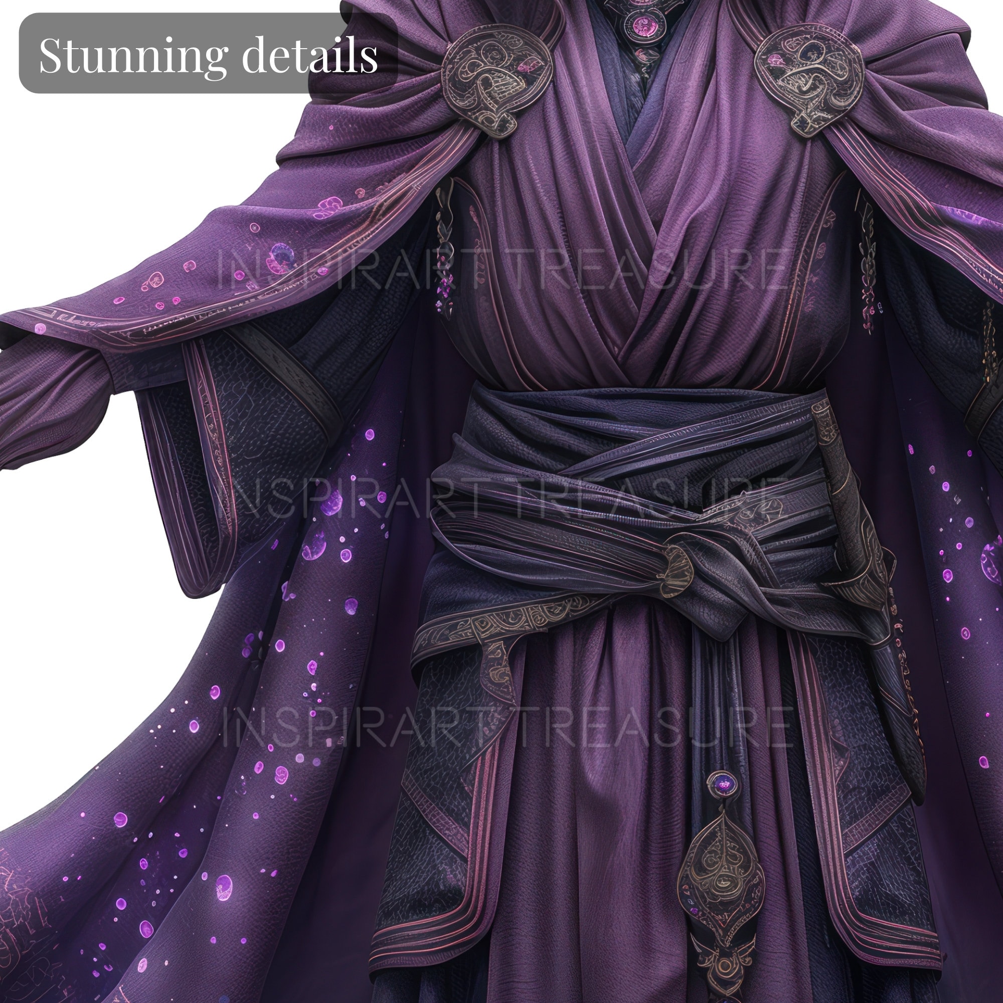 Cloak Medieval Wizard Robe Clipart, Priest Habit Magic Ceremonial Robe ...