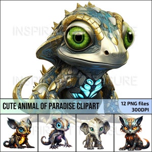 Animal de fantasía, Vida silvestre del paraíso, Criatura de fantasía encantadora, Bestia mítica, Fauna exótica, Regalo único, Decoración del hogar, Inspirado en la naturaleza