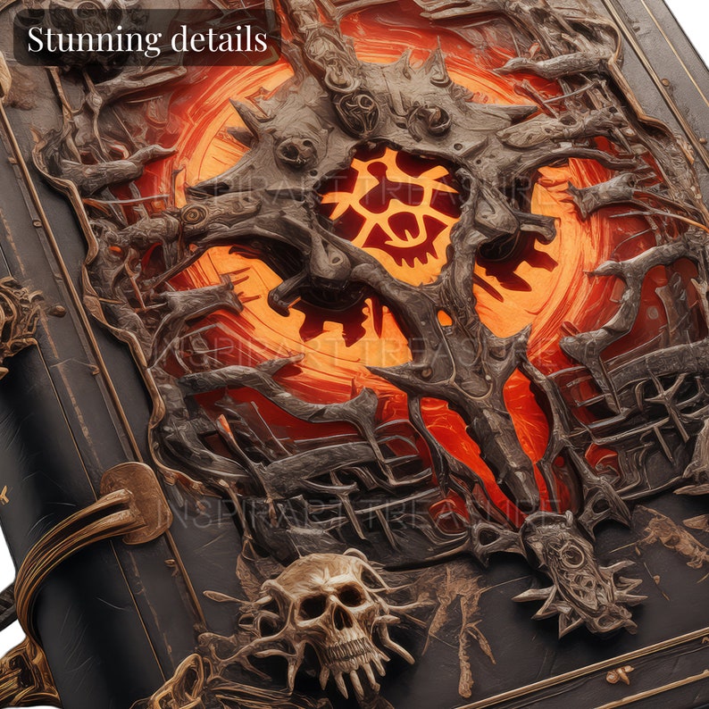 Printable Magic Spellbook 03 Fantasy Witchcraft Clipart - Etsy