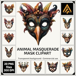 Fantasy Tier Maskerade Maske PNG Clipart Druckbare Tiermaske Vollgesichtsmaske Fantasy Carneval Masken für venezianische Karnevalsliebhaber