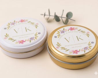 Personalized Leaf Soap Favor Tin | Wedding, Bridal Shower, Baby Shower Guest Gift