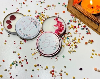 Bulk Wedding Favors For Guests, Personalized Mini Candles, Candle Party Favors,Bridal Shower Gifts, Vanilla, Birthday, Metal Box Candle