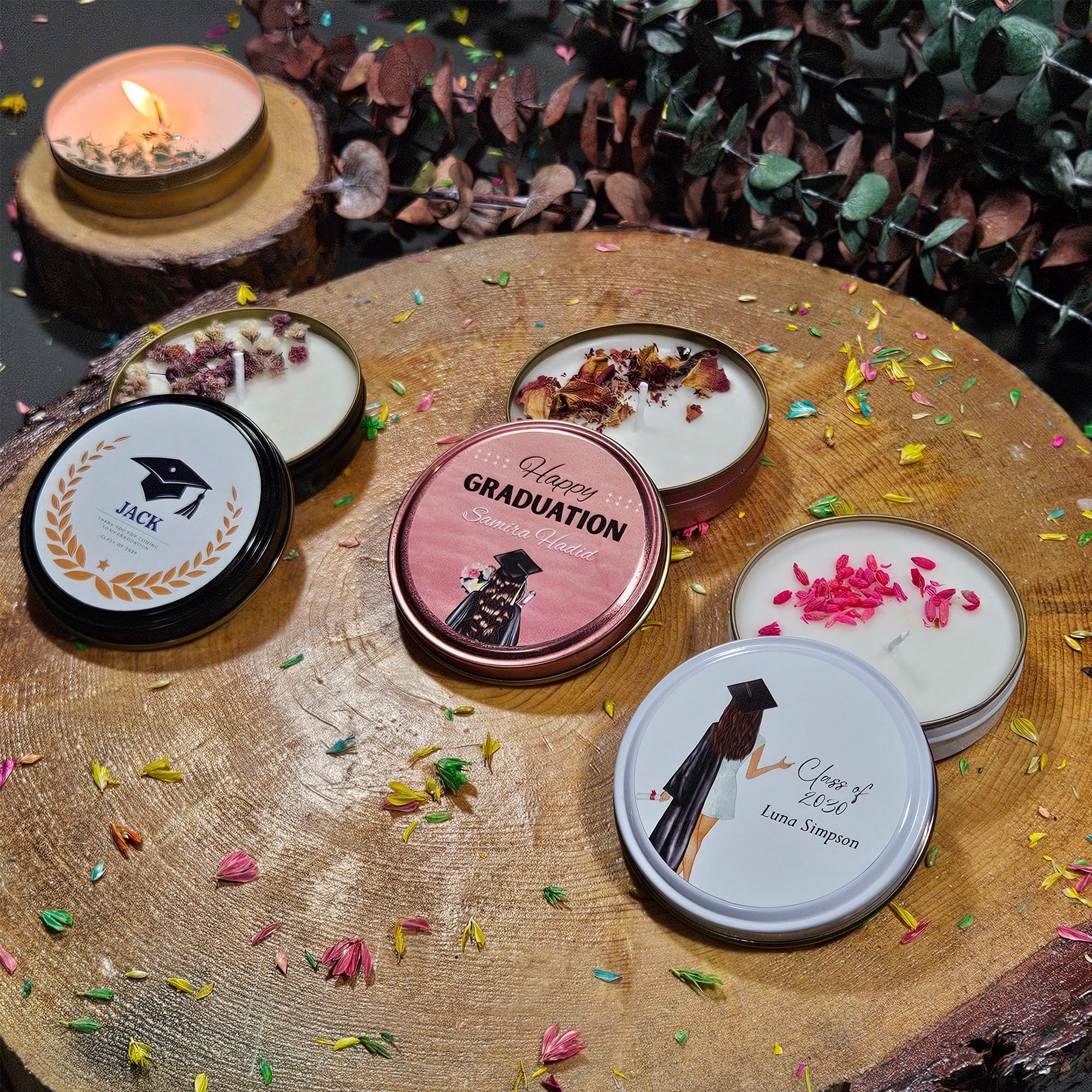 Class of 2024 Personalized Candle, Graduation Gift, College High School Graduation, College Student Gift, High School Graduation Favors,Gift