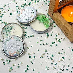 Bulk Baby Shower Favors For Guests, Personalized Mini Candles, Candle Party Favors, Birthday Candle Gifts, Metal Box Candle, Vanilla