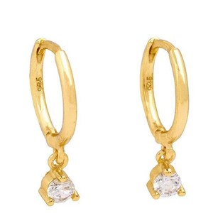 Belles boucles d'oreilles Huggie en cristal Créoles pour femme Petit pendentif en cristal Boucles d'oreilles minimalistes Cadeaux pour elle Cadeaux pour femme C1:Gold