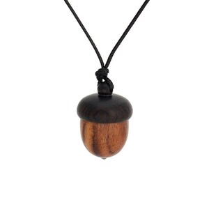 Boho Wooden Acorn Pendant Acorn Necklace Artisan Wax Rope Locket Necklace Choker Handcrafted Ethnic Jewelry Unique Nature Gift Etsy Metal Color: B