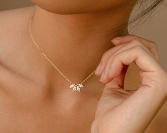 Lotus Flower Pendant Necklace - Minimalist Shining Petal Jewelry for Women, Girls - Anniversary Gift, Party Accessory. Flower Neklace