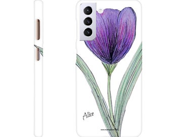 Personalized name - Tulip - Slim case for iPhone and Samsung