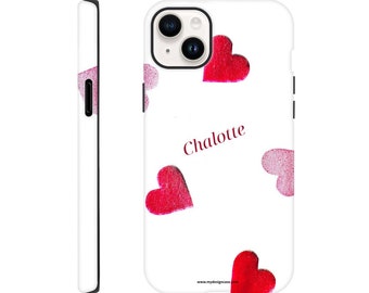 Personalized name - Emma Bridgewater Hearts inspired - Tough case for iPhone and Samsung