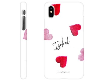 Personalized name - Emma Bridgewater Hearts inspired - Slim case for iPhone and Samsung