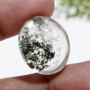 Garden Quartz Gemstone | Natural Garden Quartz | Garden Quartz Cabochon Oval Shape Size 23x19 MM | Both Sides Polished For Jewelry