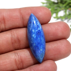 Natural Lapis Lazuli Gemstone | Lapis Lazuli Marquise Shape Cabochon | Natural Blue | Calibrated Cabochon Size 39x12 MM For Making Jewelry