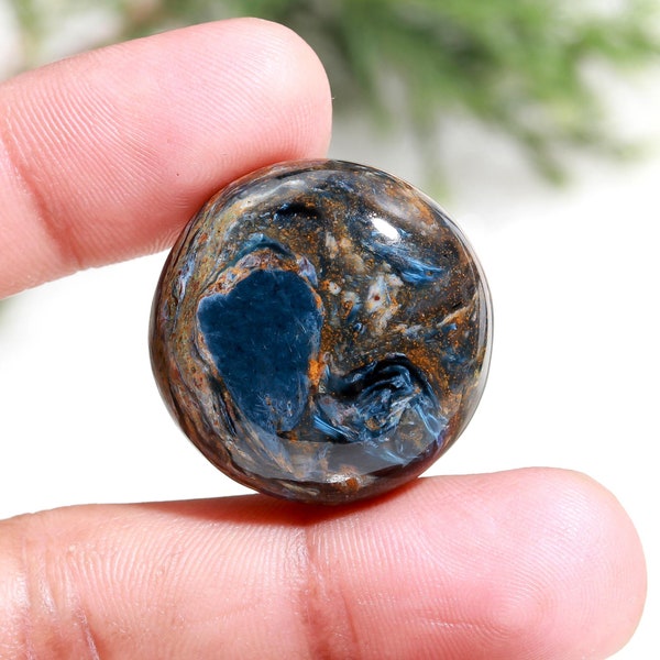 Pierre précieuse naturelle de Pietersite | Pietersite Cabochon Forme Ronde | Taille 25 MM | Un côté poli pour fabriquer des bijoux