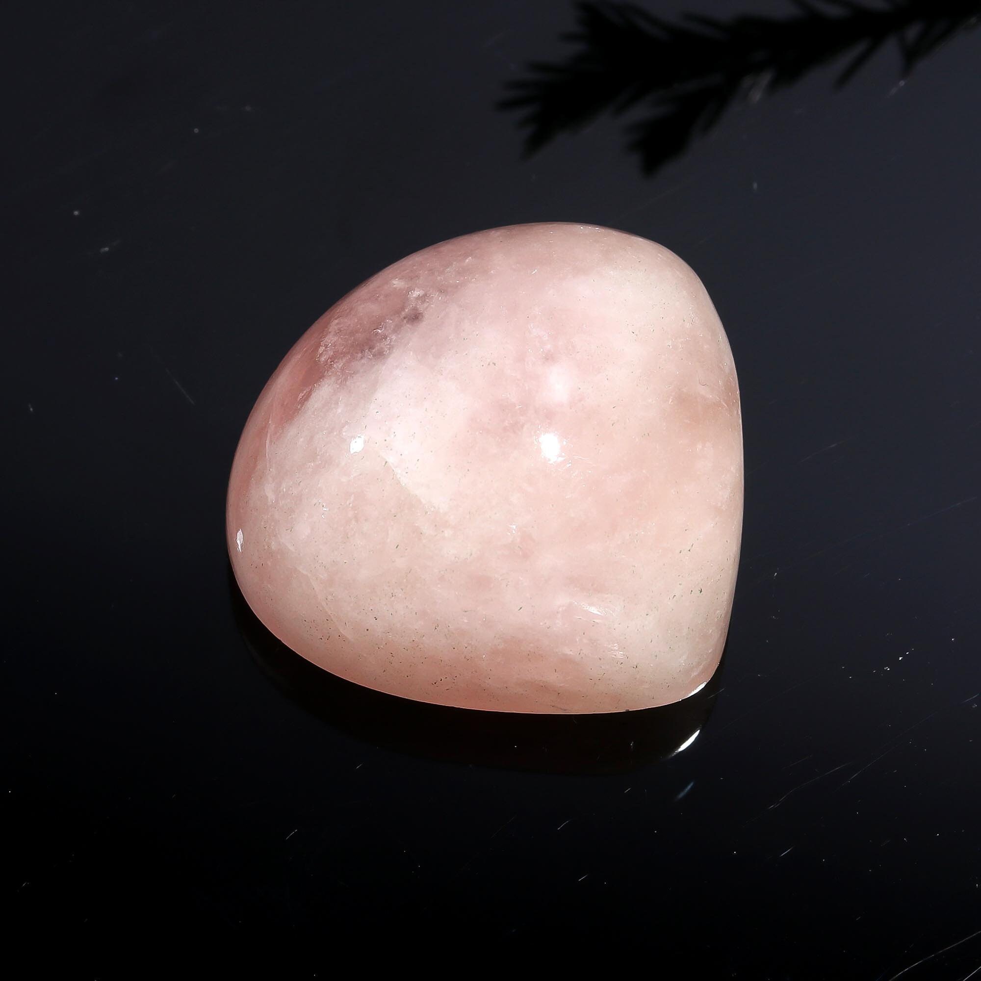 Natural Morganite Gemstone | Peach Color Morganite Cabochon Gemstone | Pear Shape Morganite Cabochon Size 25x26 MM For Making Jewelry