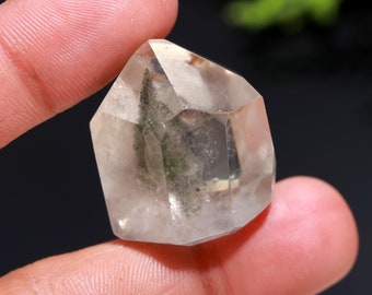 107 Carat Natural Garden Quartz Pencil | Garden Quartz Stone Inside Beautiful Garden | Size 26x23 MM Faceted Pencil For Gift, Making Jewelry