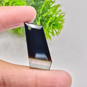 Natural Bi-Color Tourmaline Gemstone | Already Drill 1.5 MM Tourmaline | Faceted Gemstone Size 27x13 MM For Making Earrings Pendant Jewelry